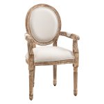 Eetkamerstoel - Retro Chic - Armleuning - Crème wit