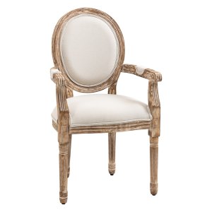 Eetkamerstoel - Retro Chic - Armleuning - Crème wit