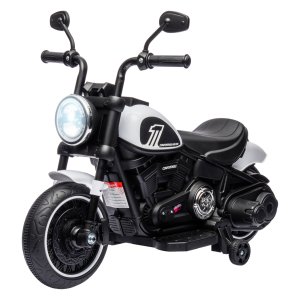 Speelgoed - Kindermotorfiets - LED-koplamp - Afneembare zijwieltjes - Rood/Zwart