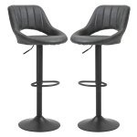 Barkrukken - Luxe Living - Draaibaar en verstelbaar - Grijs
