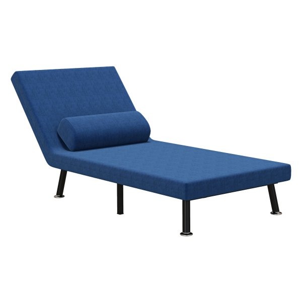 Relaxstoel - Stoel met verstelbare rugleuning – Opklapbaar - Donkerblauw