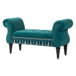 Bankje- bankachtig - gewatteerd – vintage - groen