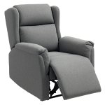 Luxe relaxstoel - verstelbare bekleding - 160° achteroverleunen - donkergrijs