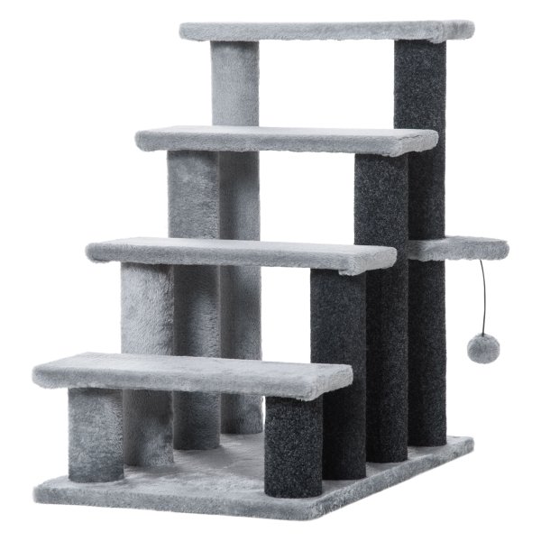 Hondentrap - Luxe Huisdier - 4-traps Krabpaal - Grijs
