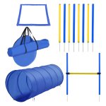 Hondentraining - Behendigheid Trainingsset - Slalom & Tunnel - Blauw & Geel