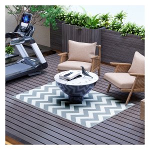 Tapijt - Outdoor Comfort - Weerbestendig - Lichtgrijs/Wit