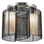 Vintagelamp - RetroStyle - 2 lichtbronnen - zwart