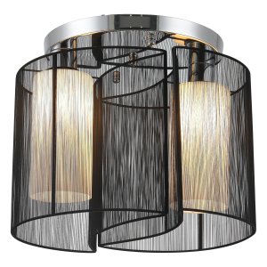 Vintagelamp - RetroStyle - 2 lichtbronnen - zwart