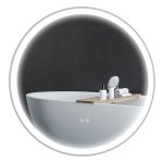 Verlichtingsspiegel - LuxLight - LED-verlichting - Aanraakfunctie - Zwart