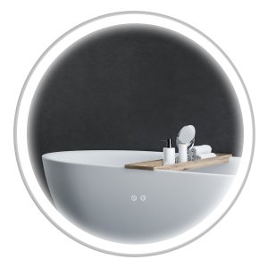 Verlichtingsspiegel - LuxLight - LED-verlichting - Aanraakfunctie - Zwart