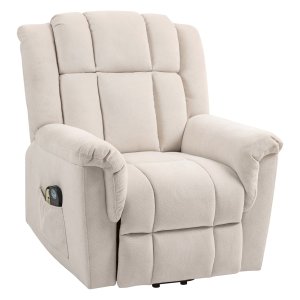 Relaxstoel - Massagefunctie - Krachtige massage – Warmte - Beige