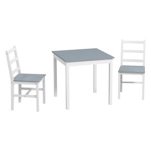 Eettafelwaren - TrendyLiving - voor 2 personen - ideaal voor keuken - grijs en wit