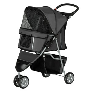 Hondenbuggy - Opvouwbaar - Voor honden en katten - Donkergrijs
