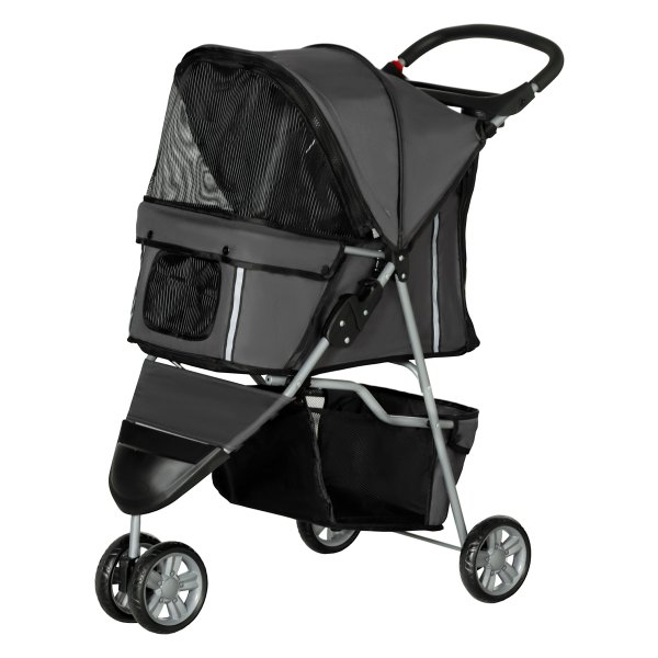 Hondenbuggy - Opvouwbaar - Voor honden en katten - Donkergrijs