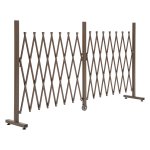 Poorthek - Roosterschaarvergrendeling - Aluminium - Bruin