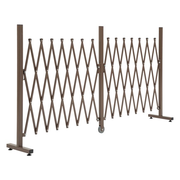 Poorthek - Roosterschaarvergrendeling - Aluminium - Bruin