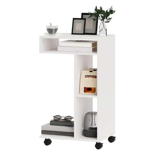 Dienblad - Mobiel - 3 vakken – Wit