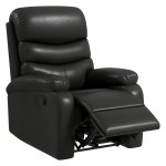 TV-fauteuil - RelaxLife - Ligfunctie - Voetsteun - Zwart