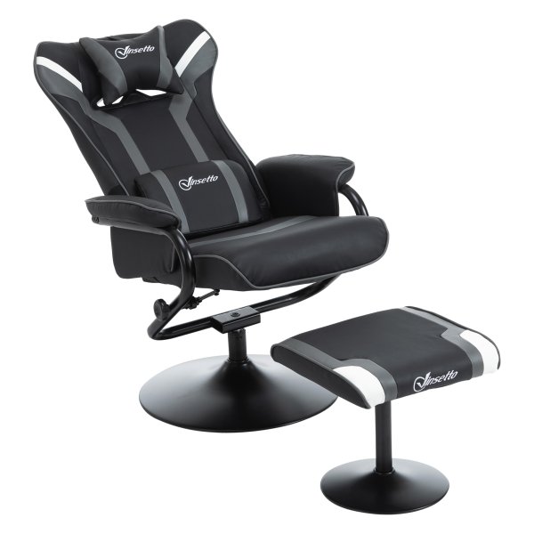 Relaxstoel - LuxHome - Kantelbare rugleuning - Zwarte stof