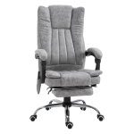 Massagestoel - Comfort Relax - Verstelbare Rugleuning - Voetsteun - Grijs