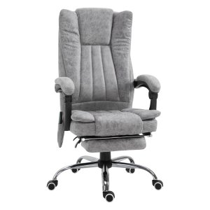Massagestoel - Comfort Relax - Verstelbare Rugleuning - Voetsteun - Grijs