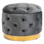 Krukbank - RetroDesign - Gestoffeerd - Antraciet