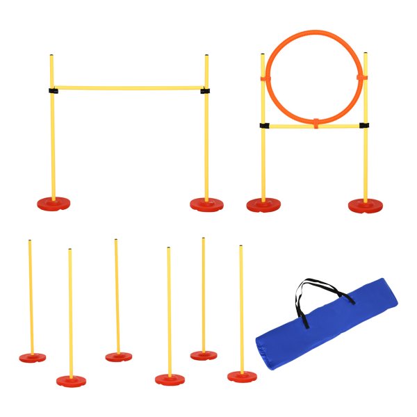 Hindernissenset - Agility Pets - Met tassen – Makkelijk mee te nemen - Geel