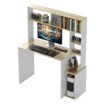 Computerbureau - Stijlvol - Modern - Lichtbruin+Wit