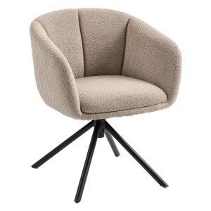 Comfortabele Draaibare Fauteuil - Comfortabele Zitting – Knusse Bekleding - Lichtbruin