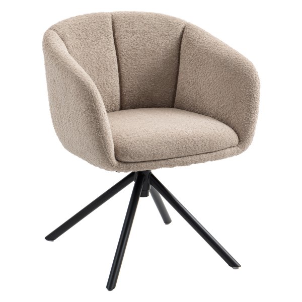 Comfortabele Draaibare Fauteuil - Comfortabele Zitting – Knusse Bekleding - Lichtbruin