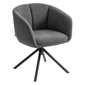 Comfortabele Draaibare Fauteuil - Knusse Bekleding - Donkergrijs