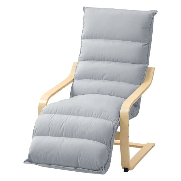 Fauteuil - Moderne - Berkenhout & Stof - Grijs