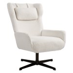 Stoel - Gestoffeerde fauteuil - Draaivoet - Crème