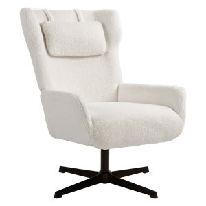 Stoel - Gestoffeerde fauteuil - Draaivoet - Crème