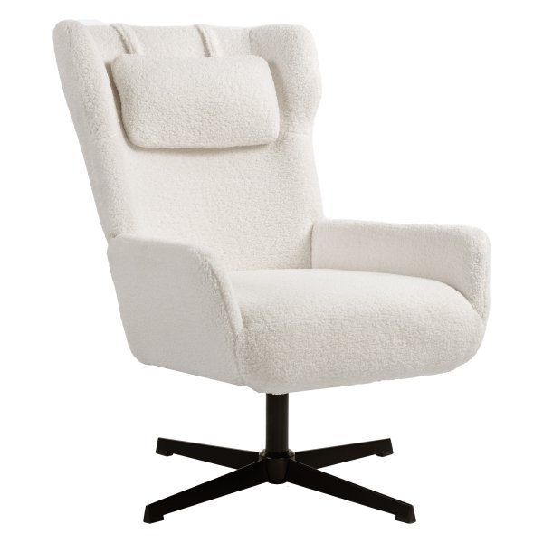 Stoel - Gestoffeerde fauteuil - Draaivoet - Crème