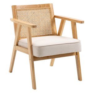 Stoel - Comfortabel - Tropische vibe - Cremewit