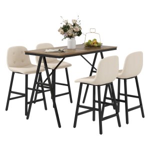 Meubelset - Bargarnituur - Knoopsteek - Dikke bekleding - Beige