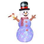 Kerstdecoratie - Sneeuwpop - Groot en zelfopblazend - Multi