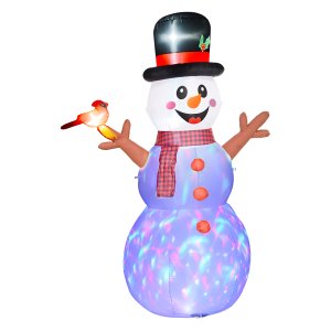 Kerstdecoratie - Sneeuwpop - Groot en zelfopblazend - Multi