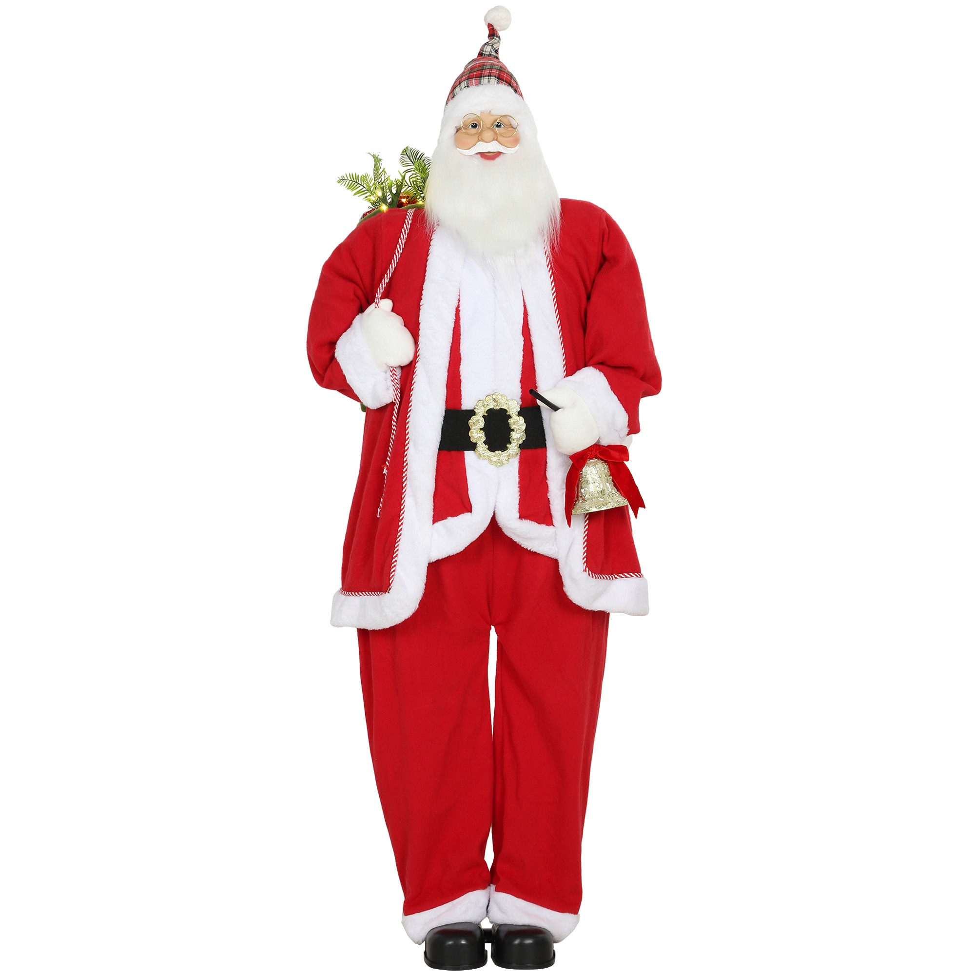 Kerstdecoratie - Grote Kerstman - Geluidsfunctie - Rood-wit