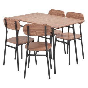 Eettafelset - Stijlvol - Industrieel design - Bruin