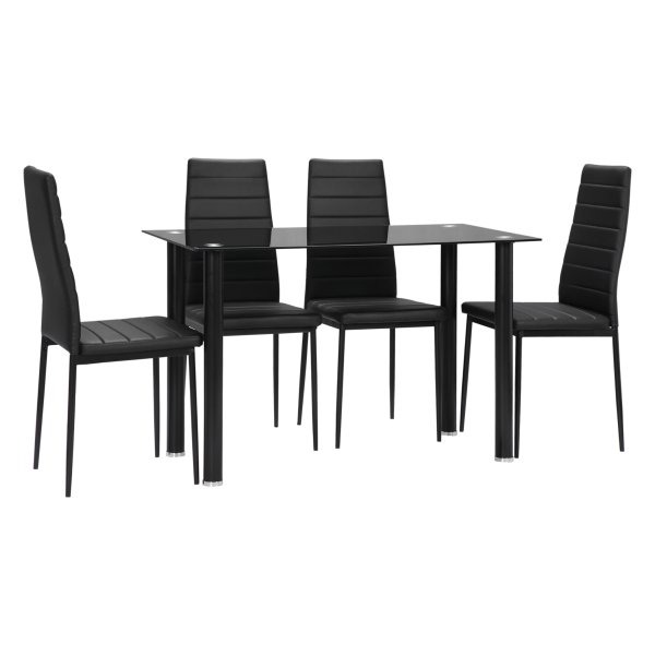 Eethoek - Modern design - Glazen tafel - Zwart