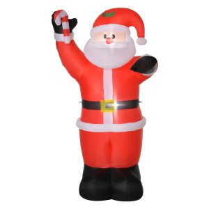 Opblaasbare Kerstman - Feestelijke Verlichting - Rood