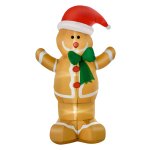 Tuindecoratie - Kerstman - Gemberbreadman - 3 LEDs - Rood