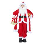 Kerstdecoratie - Staande Kerstman - Roodschuddend - Vrolijk