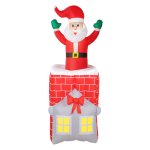 Kerstdecoratie - Opblaasbare Kerstman - LED-verlichting - Rood