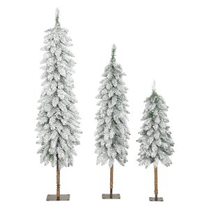 Kerstboomenset - Sneeuwbedekt - Vlamvertragend - Groen & Wit