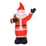Tuindecoratie - Kerstmanfiguur - 2,40 meter groot – LED-verlichting - rood en wit