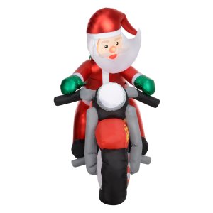 Tuindecoratie - Vrolijke Kerstman - Opblaasbaar – Rood