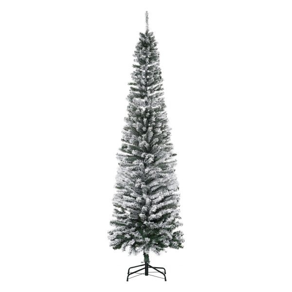 Kunstkerstboom - Sneeuwwit - Smal - 738 takken - Groen